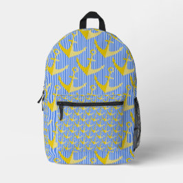 Mochila de anclaje amarillo de patrón náutico Moch