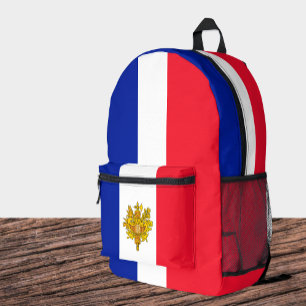 Mochila de bandera francesa, emblema y Bolsa franc