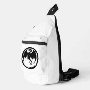 Mochila de bolso blanco Dragon negro
