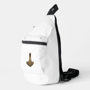 Mochila de bolso de honda blanca Gold Thor Hammer