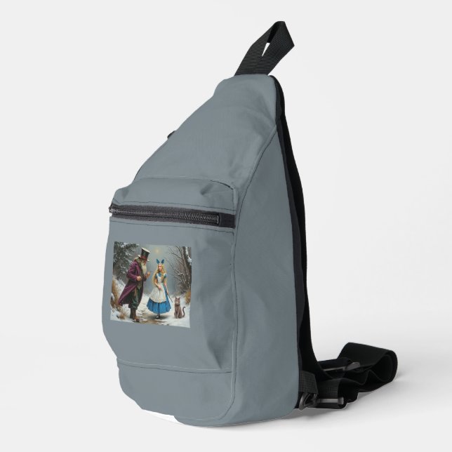Mochila de bolso gris de Winter Alice (Esquina derecha)