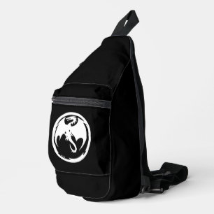 Mochila de bolso negro Dragon Blanco
