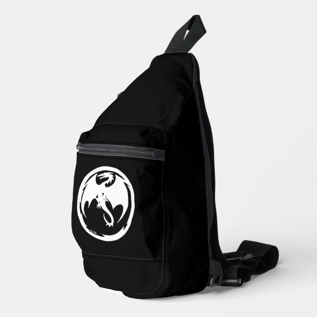 Mochila de bolso negro Dragon Blanco (Esquina derecha)