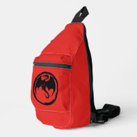 mochila de bolsos para bolas de sling rojas del Dr