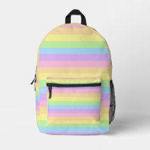 Mochila de colores de rayas pasteles