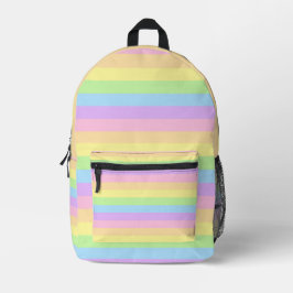 Mochila de colores de rayas pasteles
