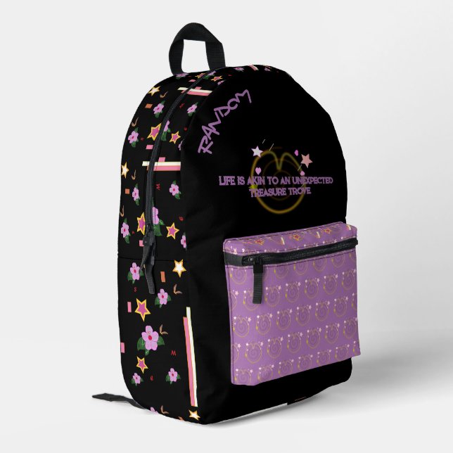 Mochila de corte de impresión aleatoria (Esquina izquierda trasera)