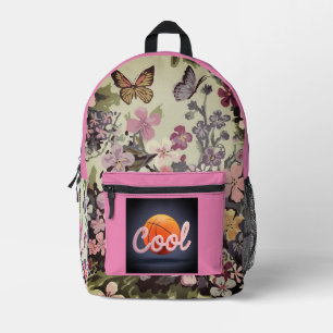 Mochila de corte de impresión floral