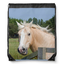 Mochila de cuerda con caballo de palomino, occiden