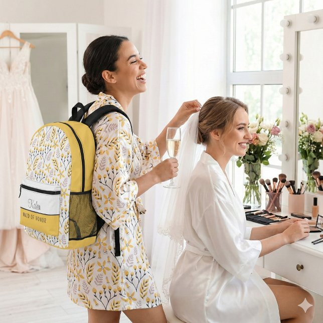 Mochila de Dama de Honor (This beautiful personalized backpack would make a great gift for your maid of honor! )