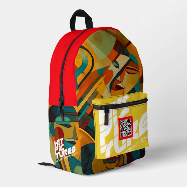 Mochila de diseño de arte Jazzy V2 (Esquina izquierda trasera)