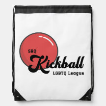 Mochila de Drawstring de Kickball SRQ