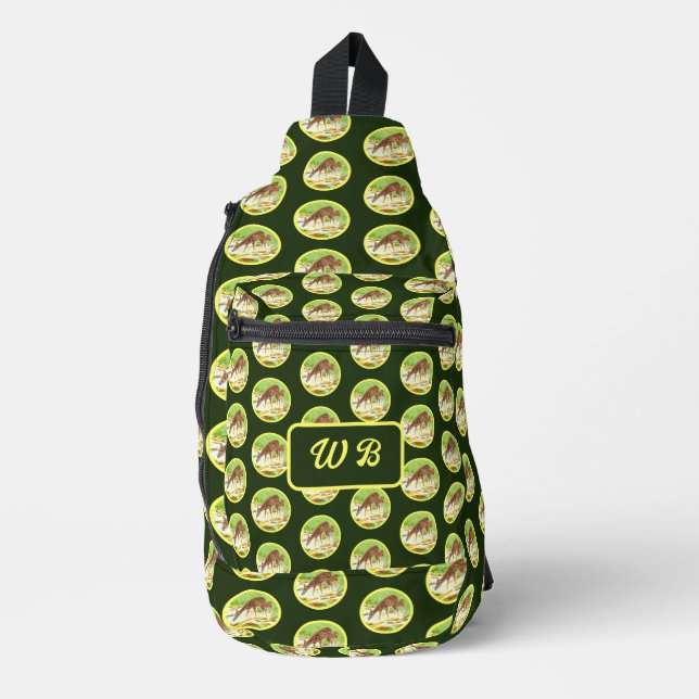 Mochila de escena del bosque de cierva y cervatill (Anverso)
