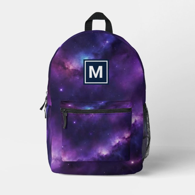 Mochila de galaxia Monograma Girly Stars (Anverso)