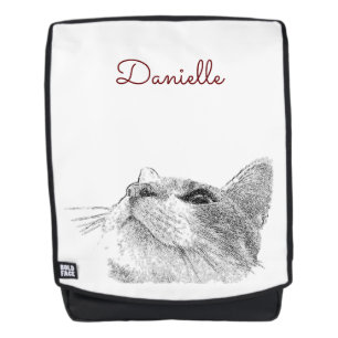 Mochila de gato curioso