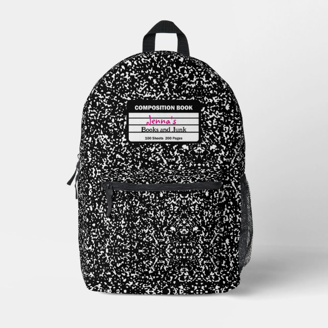 Mochila de impresión de bloc de notas de composici (Anverso)