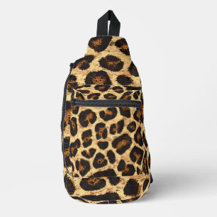 Mochila de impresión Leopardo en negrita