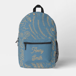Mochila de impresión oceánica - Ondas y corales di