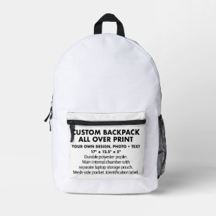 Mochila de impresión personalizada en todo el pers