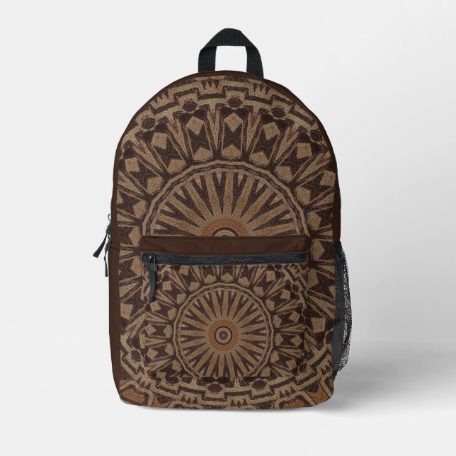 Mochila de impresión tribal africana (Anverso)