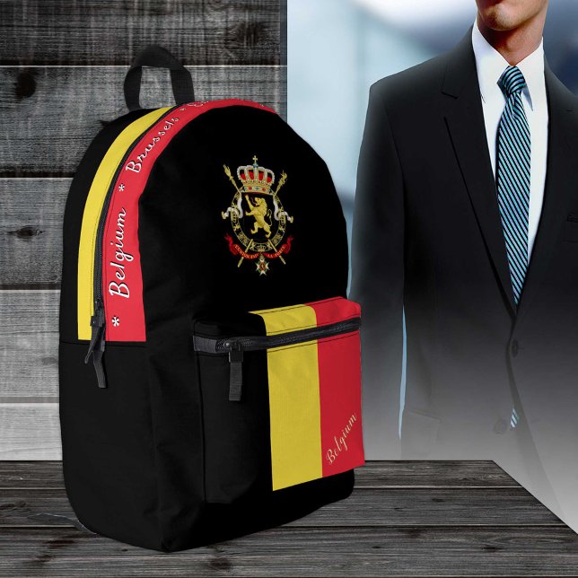 Mochila de la bandera belga, Bélgica, negro patrio (Subido por el creador)