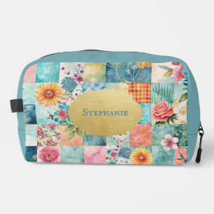 Mochila de maquillaje del patrón Quirky Boho Patch