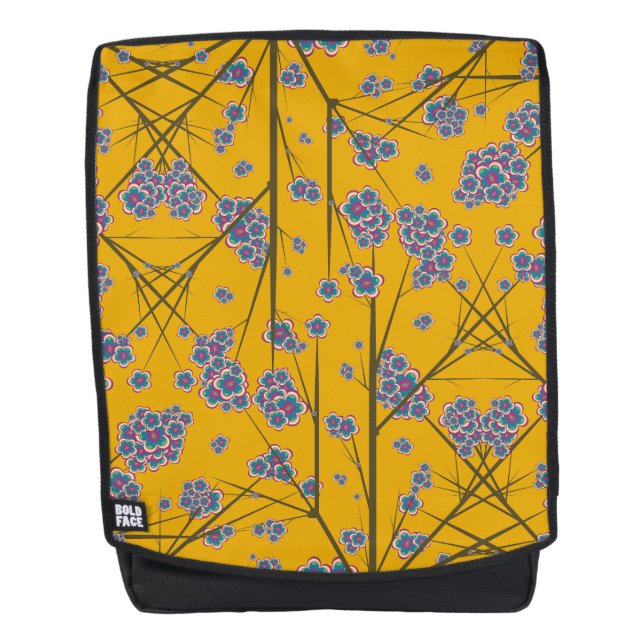 Mochila de mostaza de ramas peculiares (Anverso)