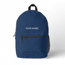 Mochila de nombre personalizado azul marino