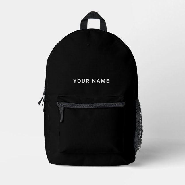 Mochila de nombres personalizados minimo en blanco (Anverso)
