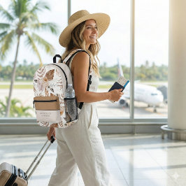 Mochila de novia floral acuarela boho