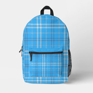 Mochila de patrón de plancha azul - Elegante y fun