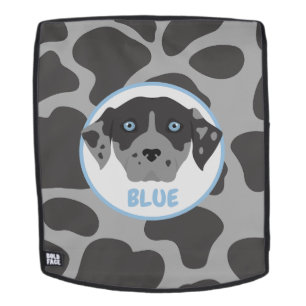 Mochila de perro blanco gris