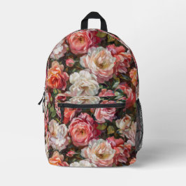 Mochila de pintura de aceite de flores de Rosa