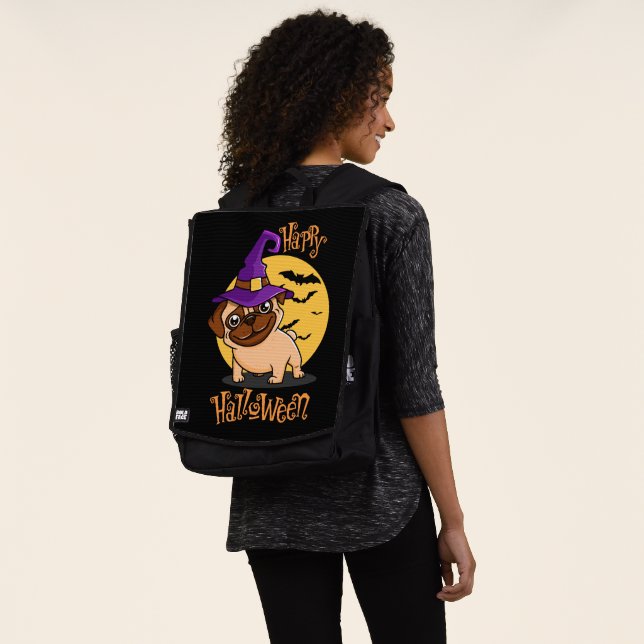 Mochila de Pug de Halloween #3 (Puesto)