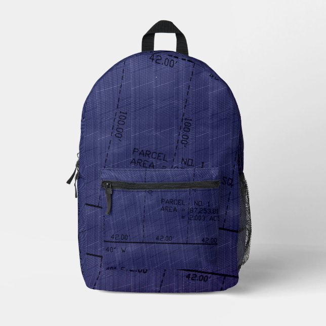 Mochila de tema inmobiliario (Denim) (Anverso)