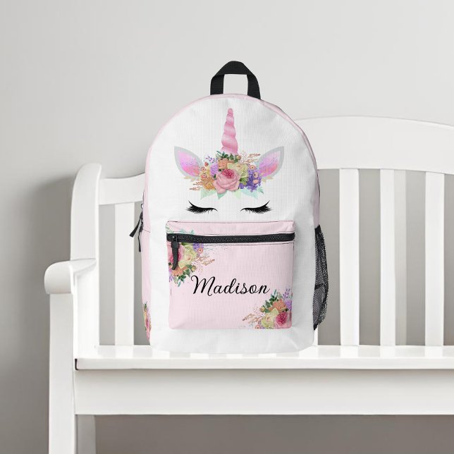 Mochila de Unicornio Floral Rosa (Subido por el creador)