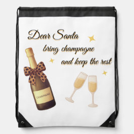 Mochila Dear Santa Champagne Design