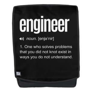 Mochila Definición divertida de ingeniero