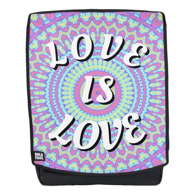Mochila del Orgullo Amor es Amor (Anverso)