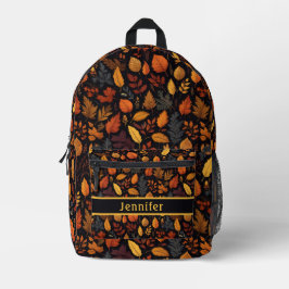 Mochila del patrón de hojas de otoño