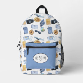 Mochila del patrón del tema de viajes