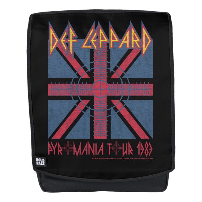 Mochila del viaje del Pyromania de Def Leppard (Anverso)