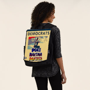 Mochila Demócratas por la paz en Estados Unidos en 2020