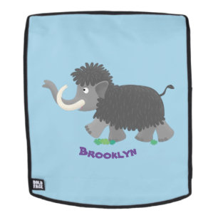 Mochila Dibujo de mamut lanudo lindo estilo caricatura
