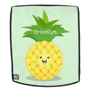 Mochila Dibujo de piña linda estilo caricatura