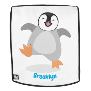 Mochila Dibujo de una cría de pingüino emperador lindo y f