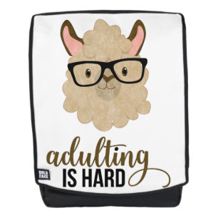 Mochila Difícil hipster llama: Adultos divertidos