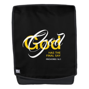 Mochila DIOS FINAL DICE Proverbios Escritura Cristiana Neg