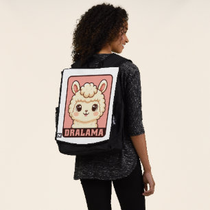 Mochila Diseño de ilustración de llama adorable