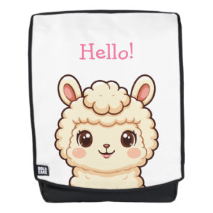 Mochila Diseño de ilustración de llama linda
